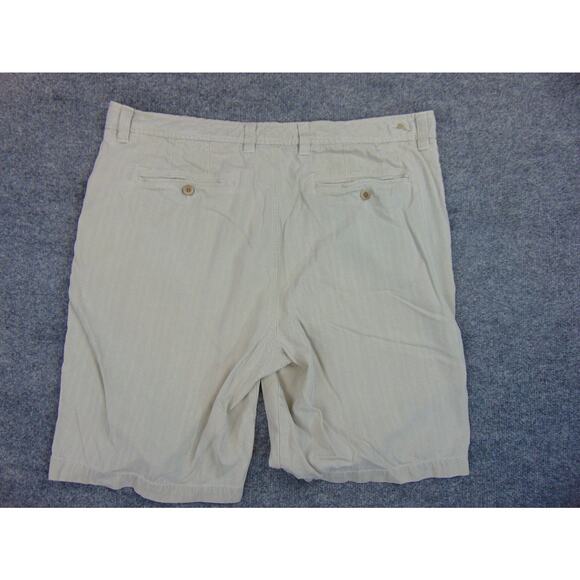 Tommy Bahama Shorts Mens 38 Beige Tan Linen Blend Flat Front Casual Relaxed - Picture 3 of 9